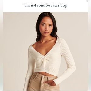 Abercrombie Twist Front Sweater Top